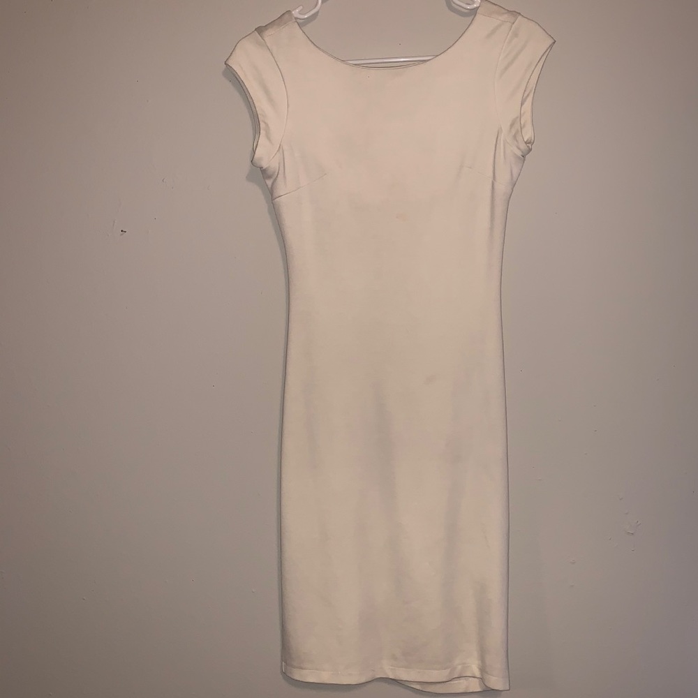 Simple Elegant White fitted dress